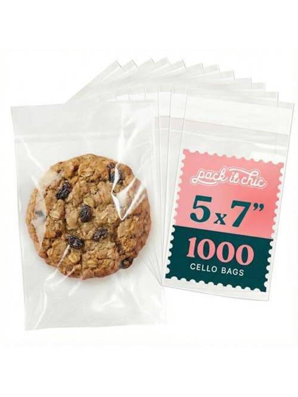 5" x 7" Clear Resealable Cellophane Treat Bags, 1000 Pack